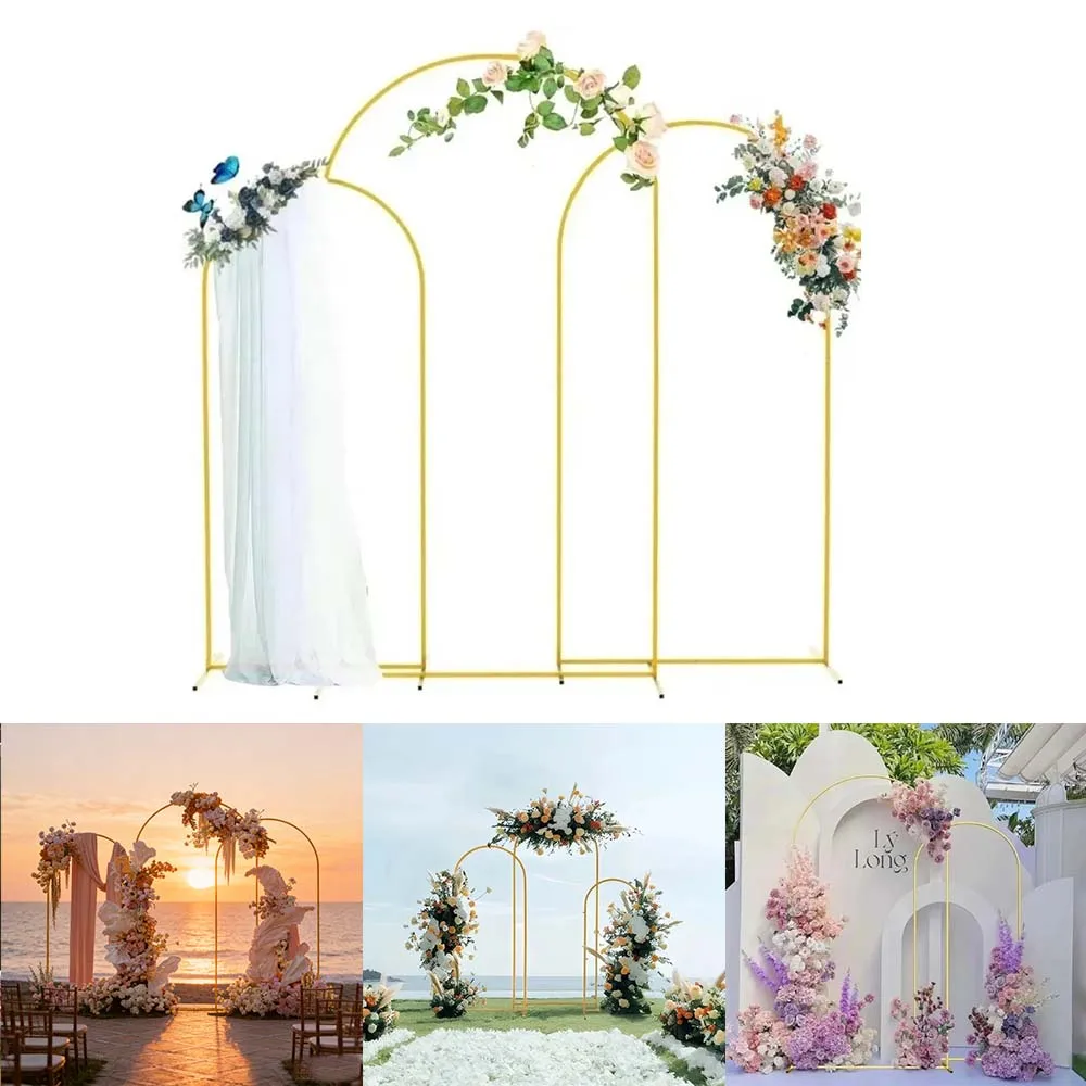 

1PC Metal Wedding Arch Backdrop Stand Balloon Arch Frame 4/5/6/6.6/7.2FT for Wedding Ceremony Birthday Party Decoration Mariage