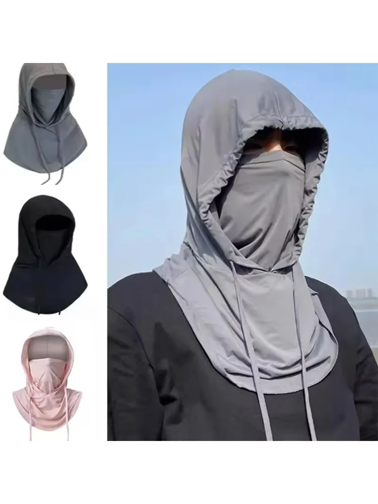 AliExpress NONE 1Pc 3 in 1 Summer Full Face Sun Protection Hat/Face Mask/Neck Cover for Women Men Outdoor Hiking Cycling UV Protection Balaclava