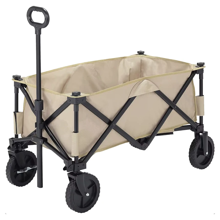 

Portable Camping Collapsible Four-Wheel Utility Folding Wagon Beach Camping Cart Trolley