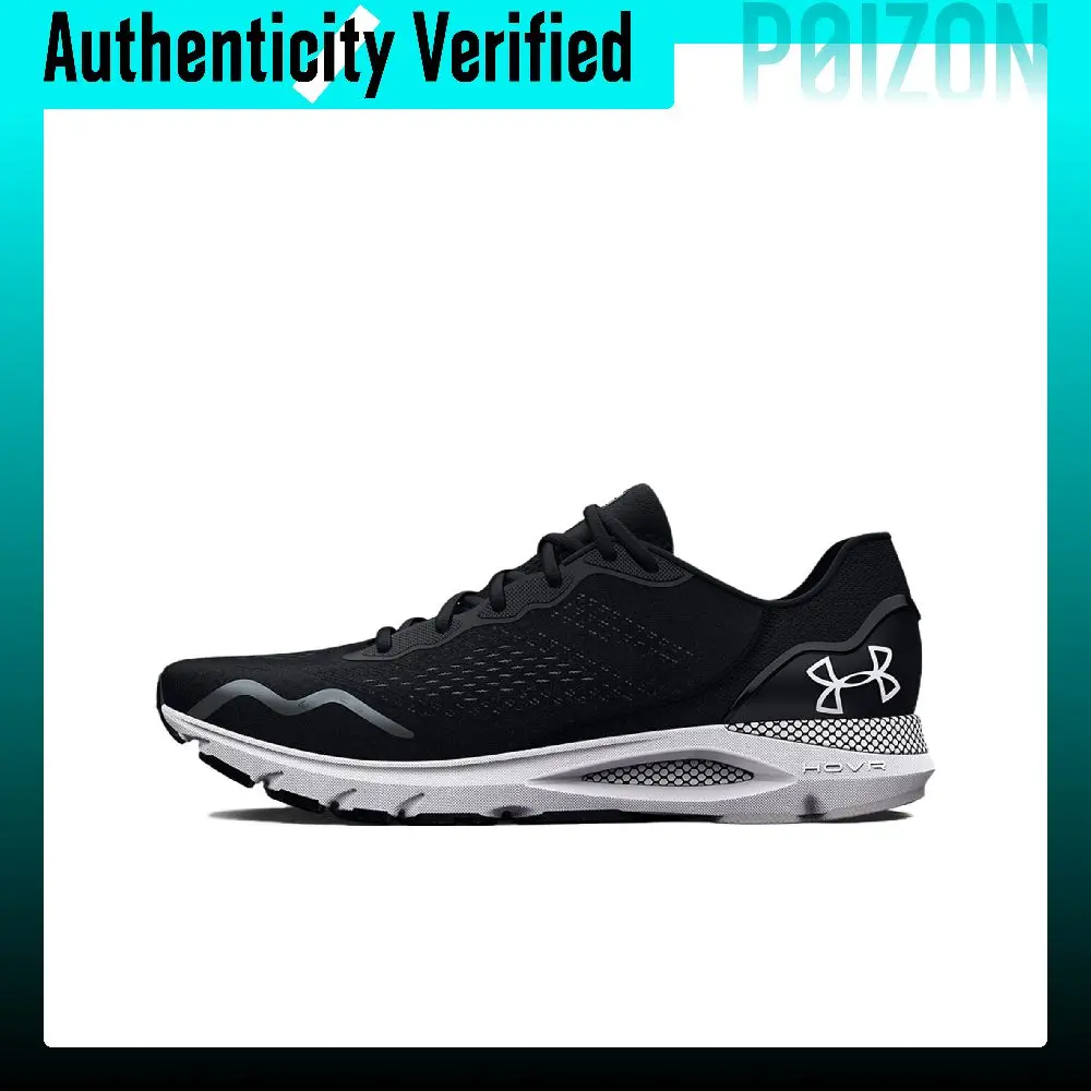 Under Armour Hovr Sonic 6 Comfortable Breathable Support Rebound Low top Training Running Shoes Men's Black White 3026121-001