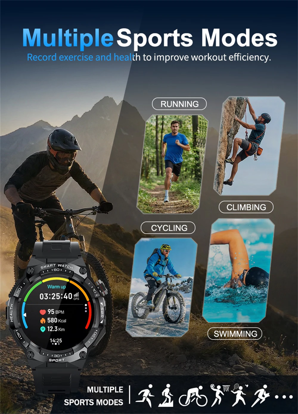 Fitness Smartwatch with GPS, AMOLED Display, Compass and Bluetooth Calling description 7