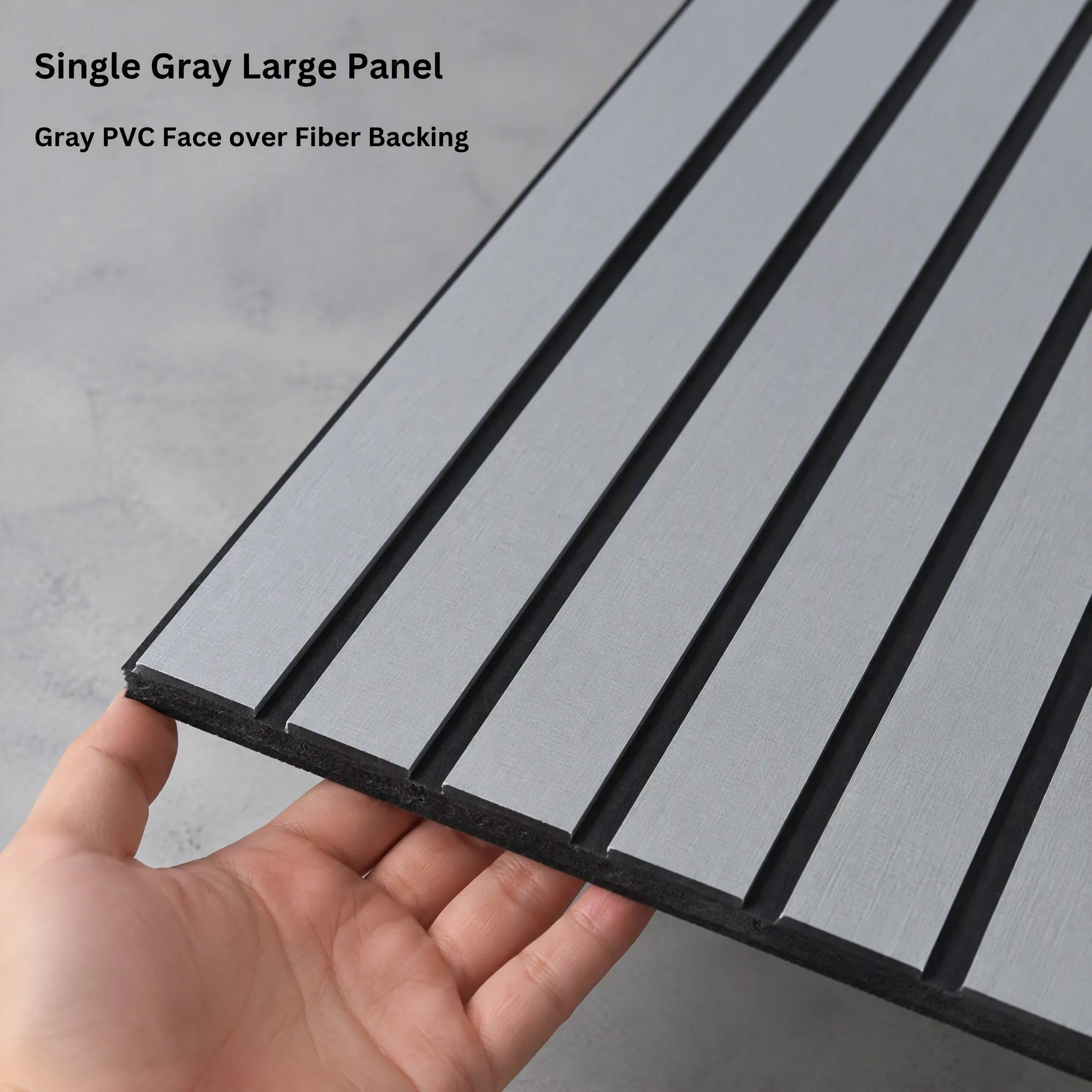 2026 Wooden Acoustic Panels Gray PVC Veneer Decorative Sound Absorbing Wall Panel 60 X 240cm for Hotel Office and Schoolpromote