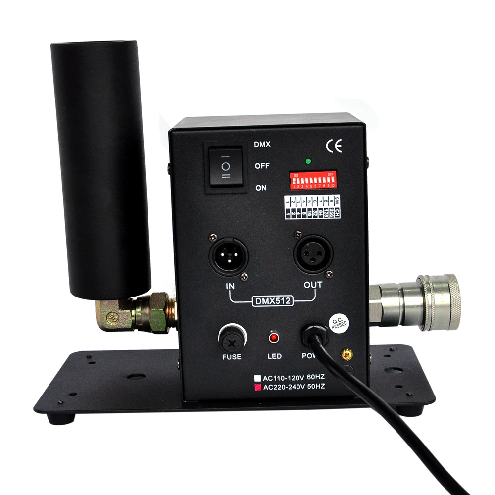 Gigertop TP-T27 Single Tube Stage Co2 Jet Machine Manual/DMX512 Control 6IN1 Flight Case Packing Hongsen Gas Valve CE ROHS