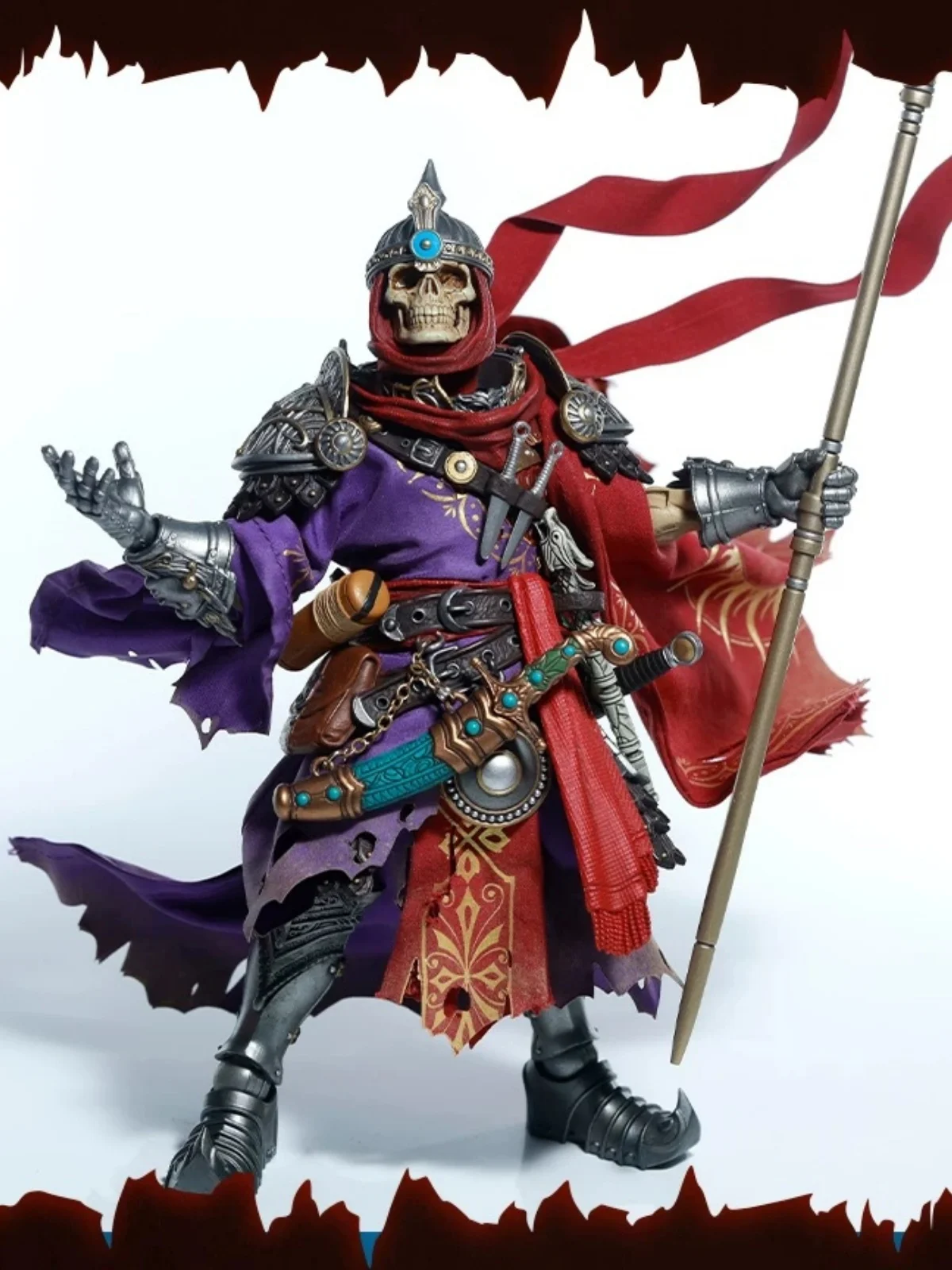 【30days Made】1/12 Scale Male Four Knight Soldier Handmade Built-in Wire Fabric Cloak Damaged Cape Set Fit 6''Action Figure Model