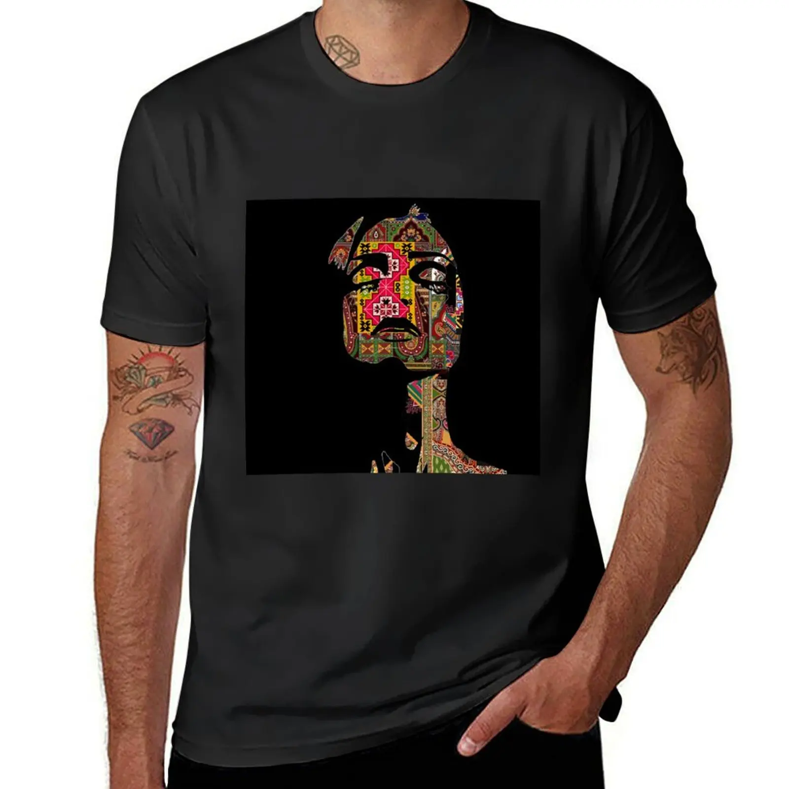 

abstract face T-Shirt sweat anime mens white t shirts