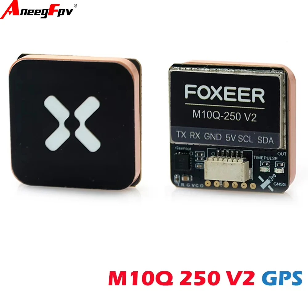 폭시어 M10Q 250 V2 GPS 모듈 (유블록스 M10050, IST8310 컴퍼스, 듀얼 프로토콜, 2D ACC, 1.5m 정밀 위치 측정, 드론 및 RC 장난감용)