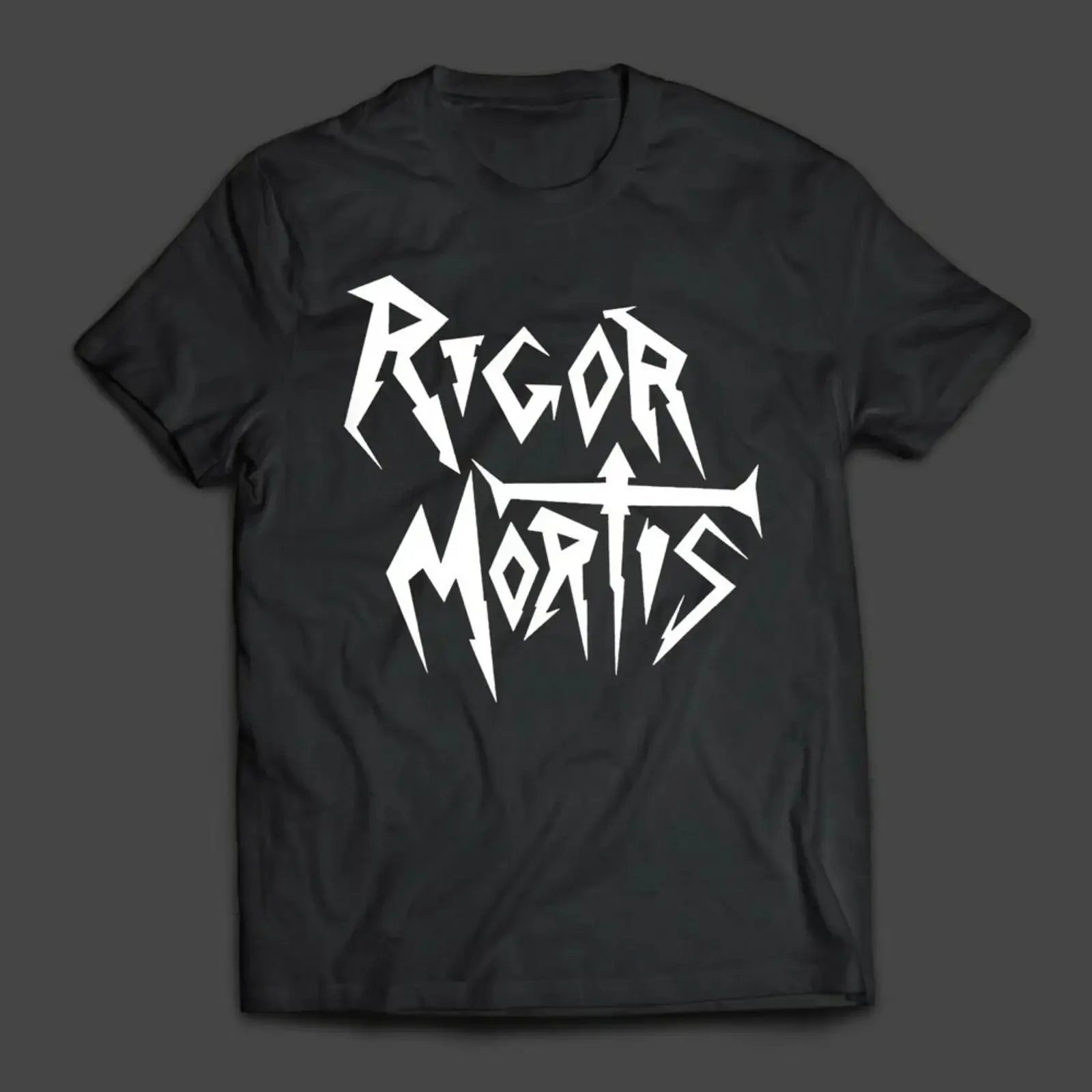 RIGOR MORTIS Logo T SHIRT vintage Washed fashion Stretched Slightly Versatile designer clothes homme Casual Unisex