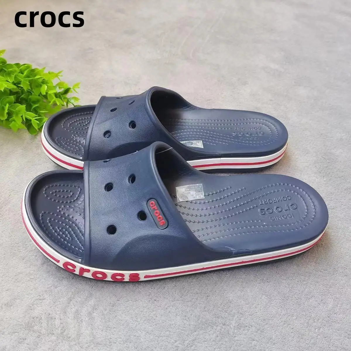 Solid Colour Slippers Bathroom Anti-slip Massage Sandals CrocSimple Soft Bottom Health Shoes Zapatillas Casa Hombre