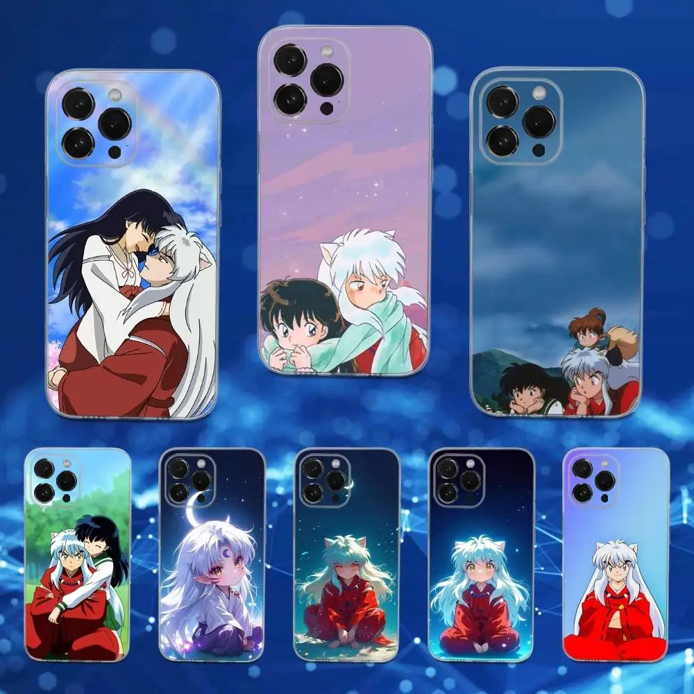 

Anime I-INUYASHA Cute Phone Case For iPhone 16,15,17,14,13,12,11 Pro,Max,Plus,X,XS,XR,SE,Mini Transparent Soft Cover