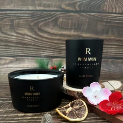 Lavender/Velvet Rose Black Cup Size Cup Aromatherapy Candle Bedroom Fragrance Candle Hand Gift Smokeless Soybean Wax Candle