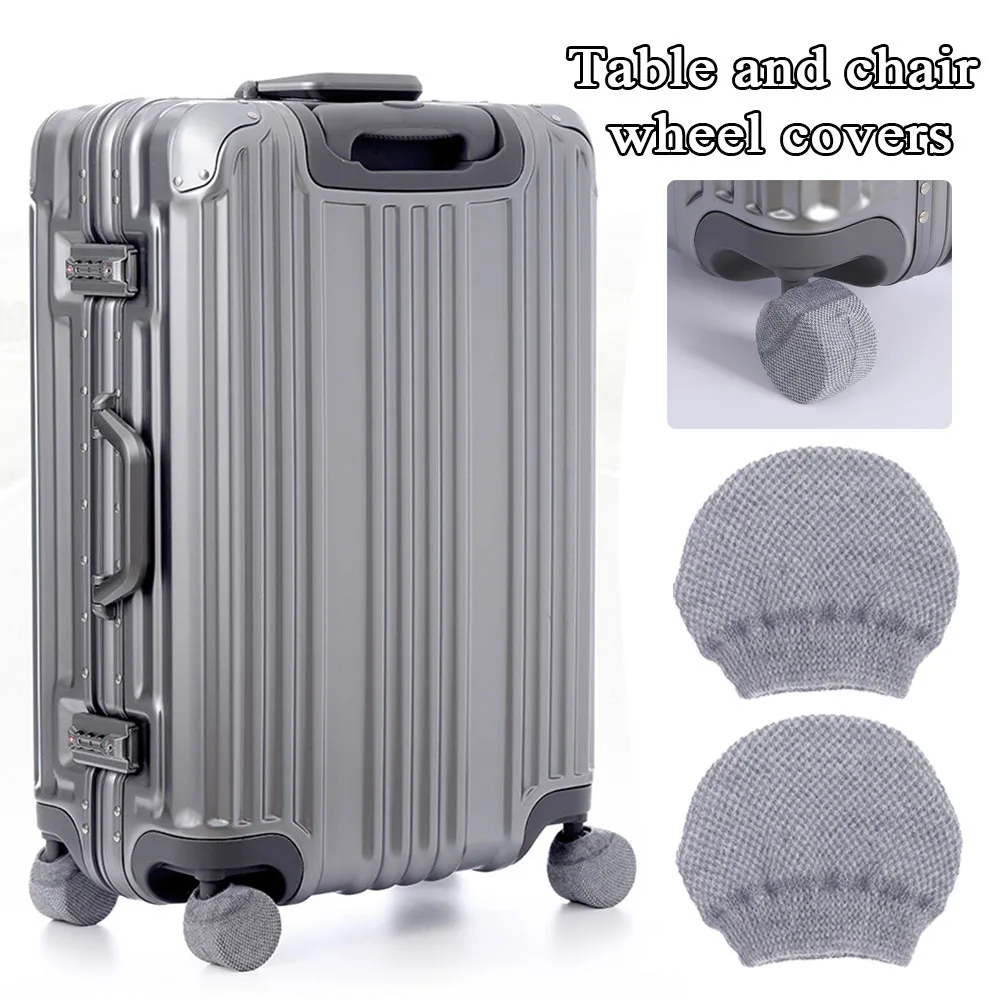 4pcs Office Chair Wheel Cover Luggage Wheels Protector Cover Anti-wear Table Leg Cover Suitcase Wheels Dustproof Cover