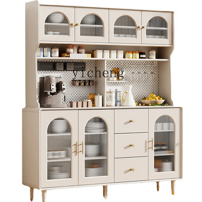 

ZC Sideboard Cabinet High Cabinet Integrated Wall Living Room and Kitchen Storage Cupboard Multi-Functional Storage Cabinet