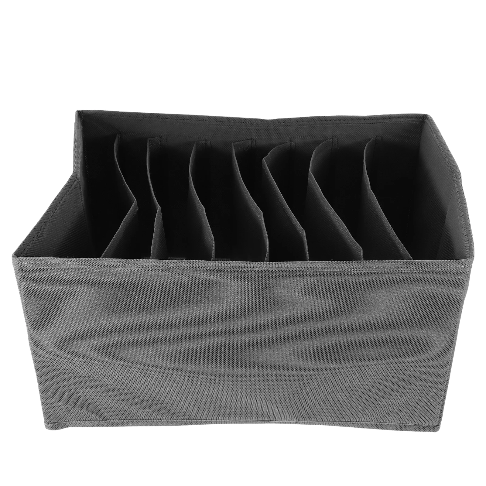

Foldable Fabric Storage Box 7 Compartments Large Closet Organizer Grey Clothes Container Pant Sock Jean Wardrobe Bins Storage