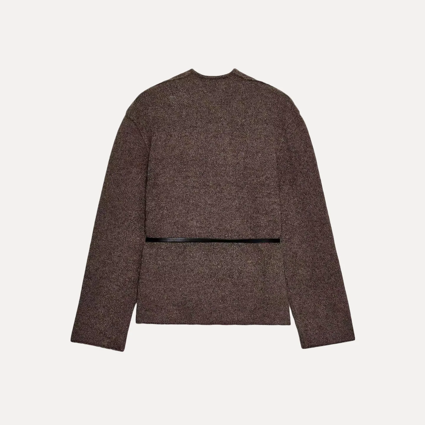 Faionable malha outerwear com cinto feminino sle 2025 inverno nova chegada solto ajuste longo sve cardigan para meninas adolescentes