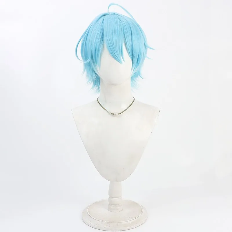 VTuber Nagisa Torotte New Outfit cosplay wig blue silicone scalp Halloween gift