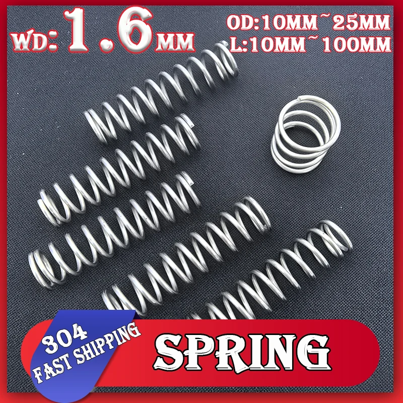 Wire Diameter 1.6mm Compression Spring Y-shaped Shock Absorption Return Spring 304 Stainless Steel Customizable 5Pcs