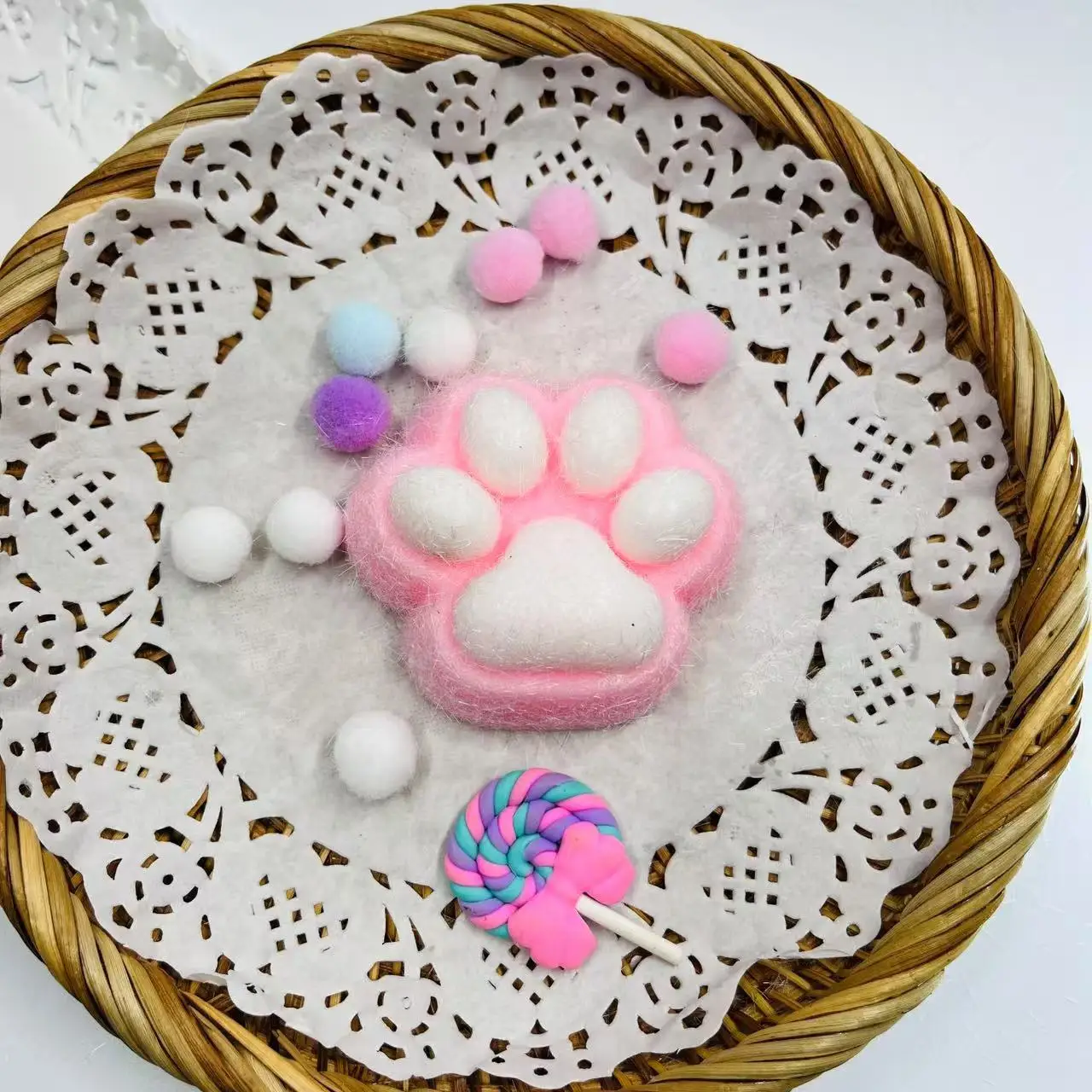 Peluche Squish antiestrés pie patas de gato juguete para apretar lindo suave Squishy Taba pie niñas regalos niños juguetes antiestrés para adultos