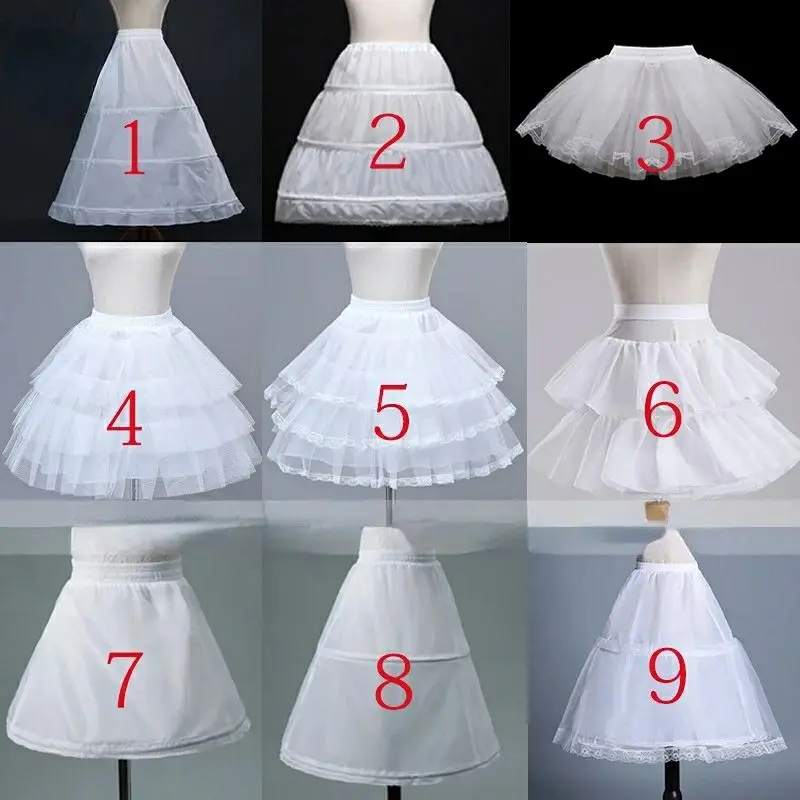 Muitos estilos flor meninas petticoat underskirt cosplay festa vestido curto jupon fille lolita ballet tutu saia enaguas sottogonna