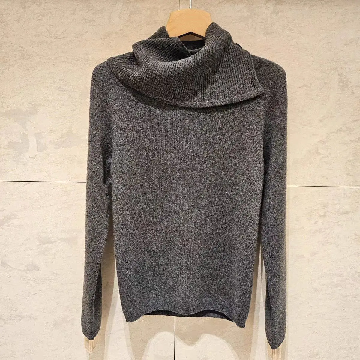 ملابس جولف نسائية جديدة: بلوزة محبوكة بأكمام طويلة وياقة مدورة متعددة الاستخدامات مع أدفأ للرقبة للراحة #6