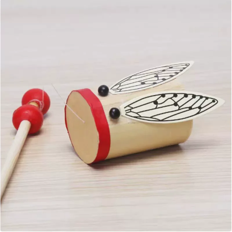 DIY handmade bamboo products toys - bamboo cicadas making chirping sounds, educational and nostalgic toys for students