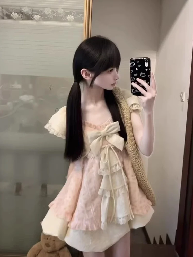 

Лето 2023, новинка Sle персикового цвета, комплект футболок Dr White Bubble orts, женский ансамбль Faion, полиэстер...