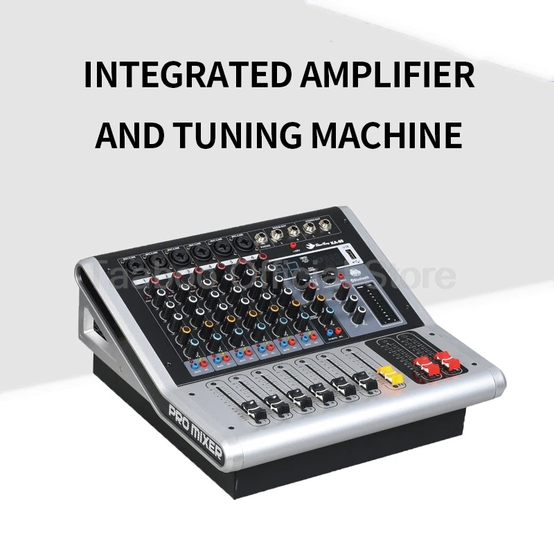 8/12 Channels Amplifier Audio Mixer 250W Sound Mixing Console Bluetooth USB 4Ω Integrated Professional Dj Sound Equalizer