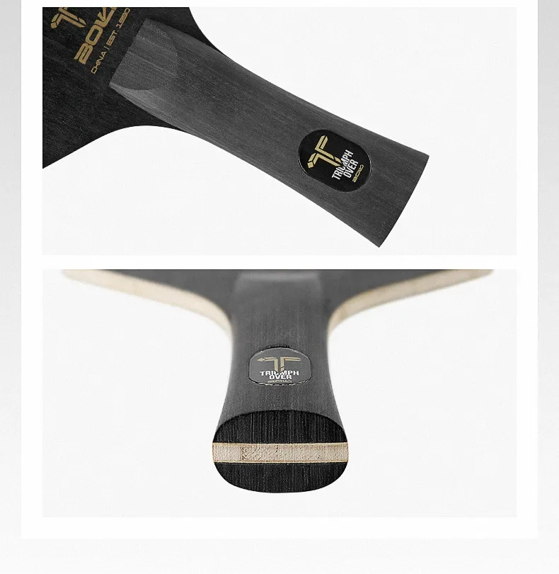 Professionelles sechseckiges PingPong-Paddel, 5-lagiger Tischtennisschläger aus reinem Holz zum Training von Pingpong-Unterklingen, erhöht den Schlagbereich – Detail 7
