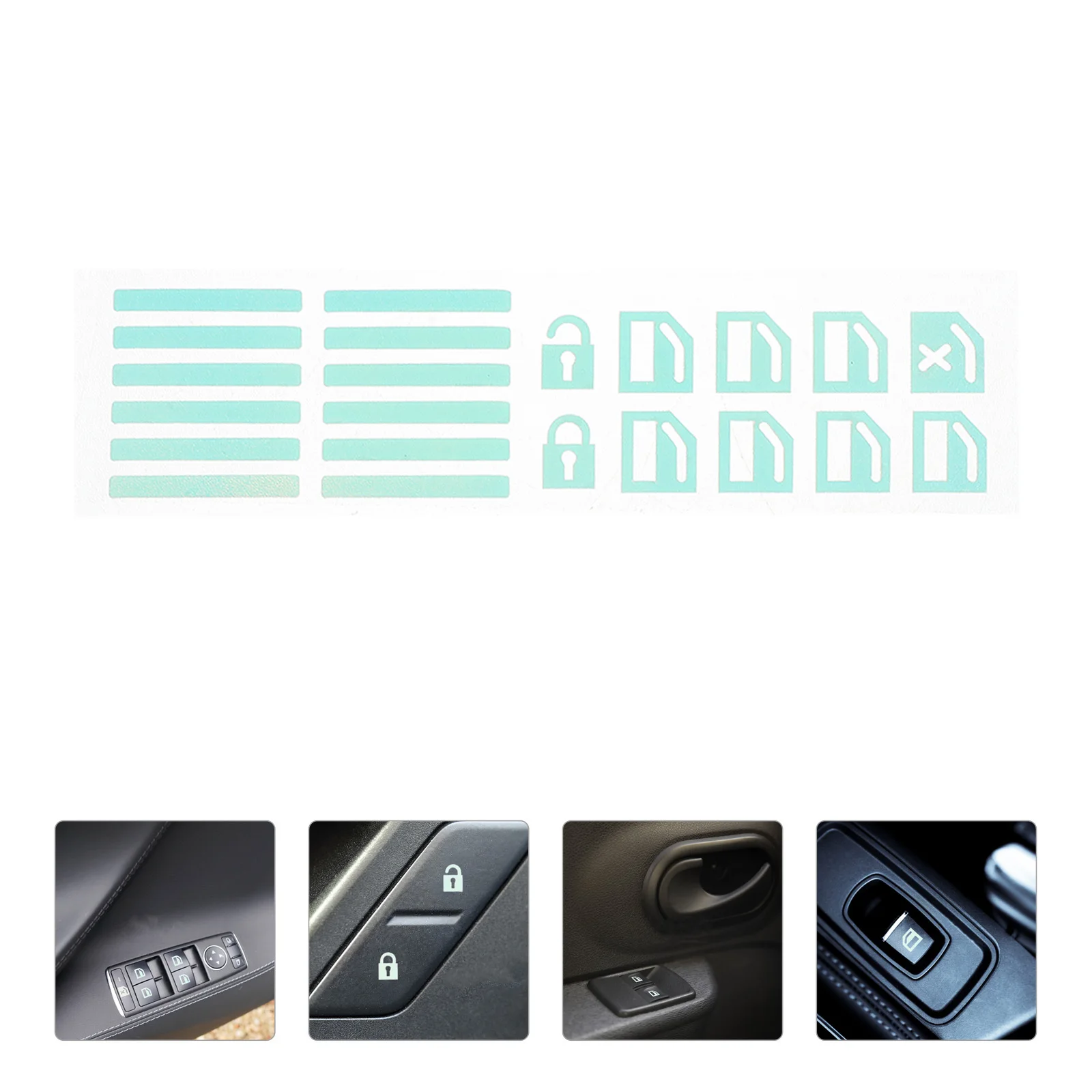

1Set Night Glow Car Stickers Waterproof Luminous Interior Button Dashboard Switch Decorative Glowing Auto Accessories