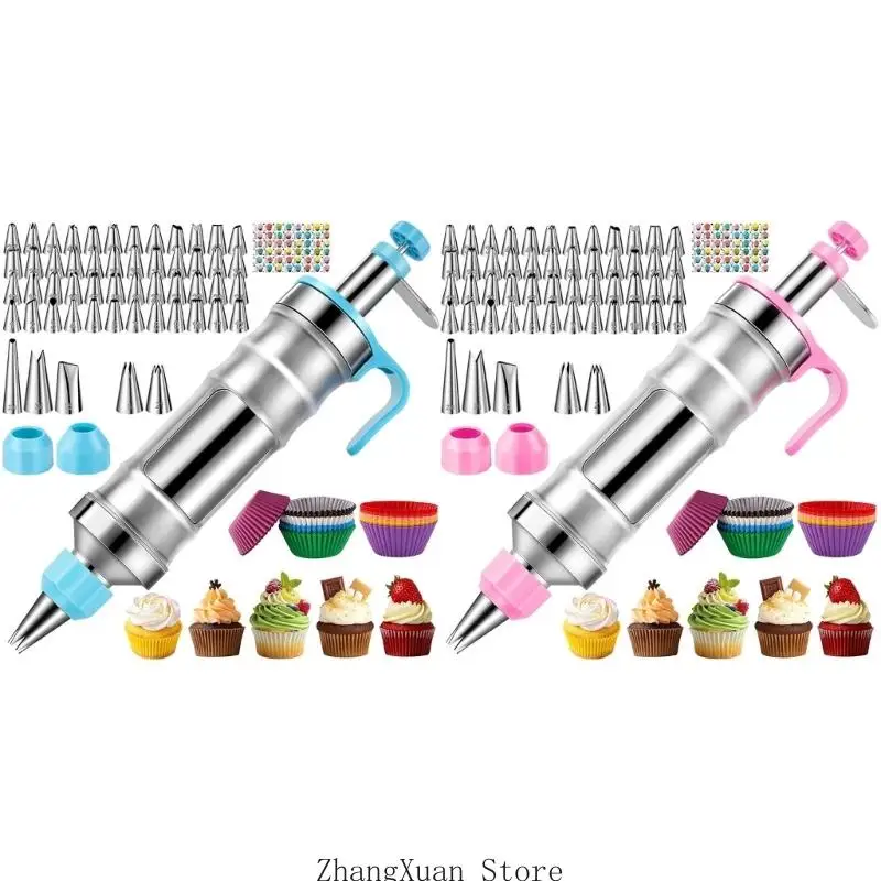 Stainless Steel Ice Tool Set With 100 Baking Cups For Cake Decoration 3XUF