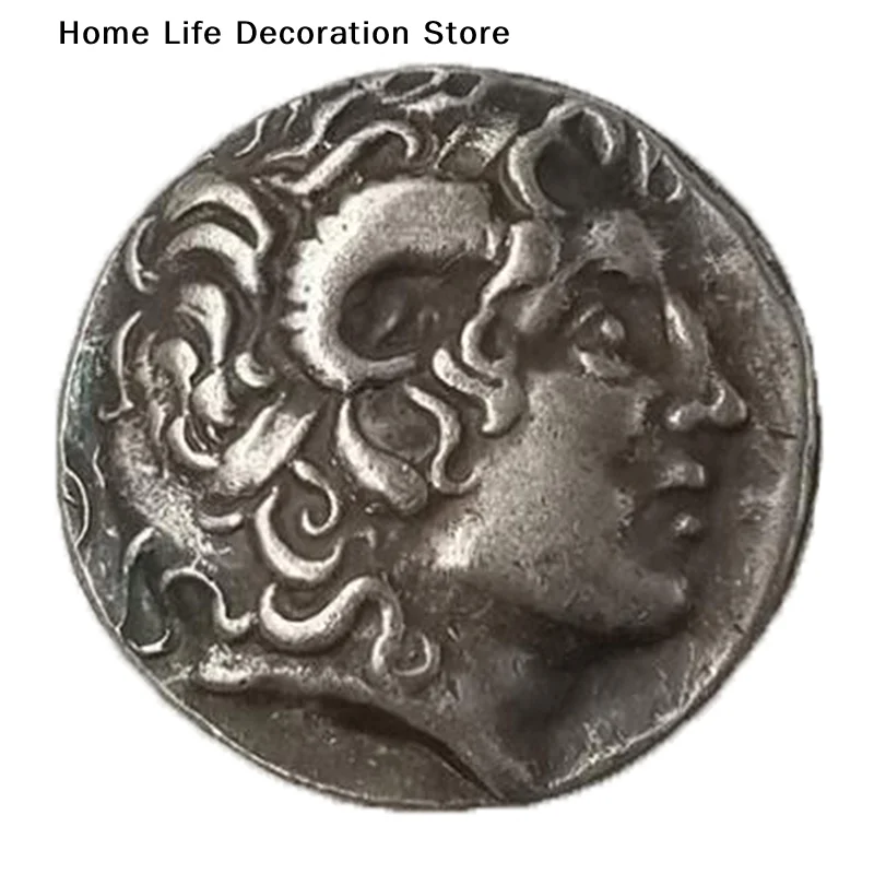 【TG】1 peça Moeda Antiga Grega Comemorativa de Prata de Alexander III, o Grande, 336-323 BC, Coleção de Moedas