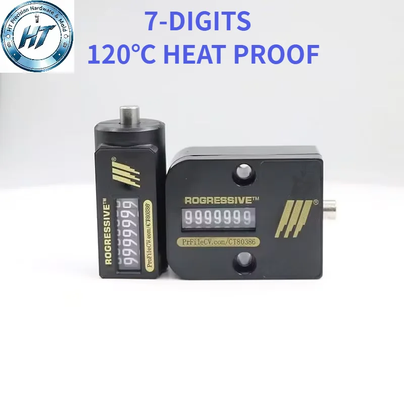 2/5PCS  7-Digit Heat Resistant Mechanical Mold Shot Counter High Precision Square Semicircular for Injection Mold Tooling