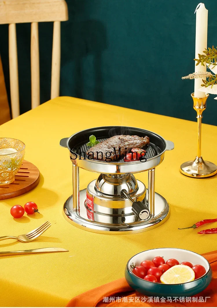 CL  single barbecue pan inflatable barbecue grill round non-stick barbecue grill removable frying pan gas type