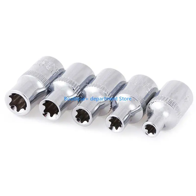 E1PD Torx Star Socket Set & Bit Male Female E Sockets with Torx Tool Ki,External Torque Star Socket Set Motor Repairing Tool