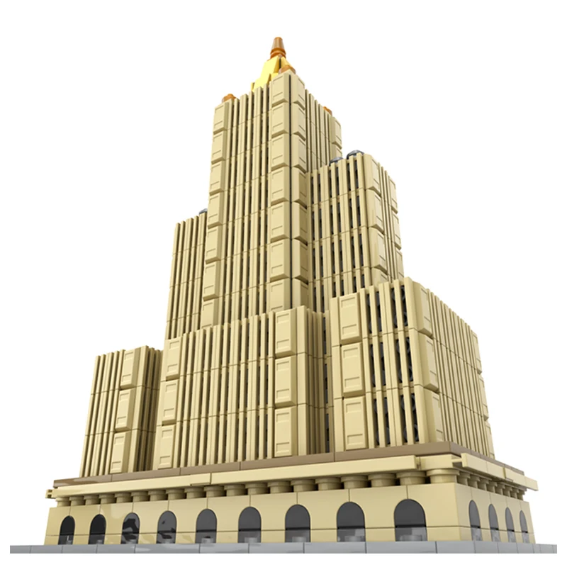 1096PCS MOC-239057 New York Life Building 1:800 Schaal Stad Architectuur Model Bouwstenen Bricks Montage Speelgoed Kinderen Kerstcadeau