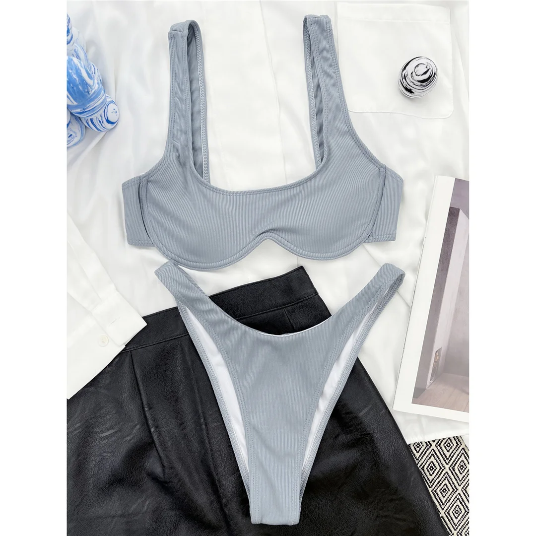 Sexy V-Bar-Bikini mit Bügel, Damen-Badeanzug, zweiteiliges Bikini-Set, brasilianischer Badeanzug, Badebekleidung für Damen, V2870 – Detail 25