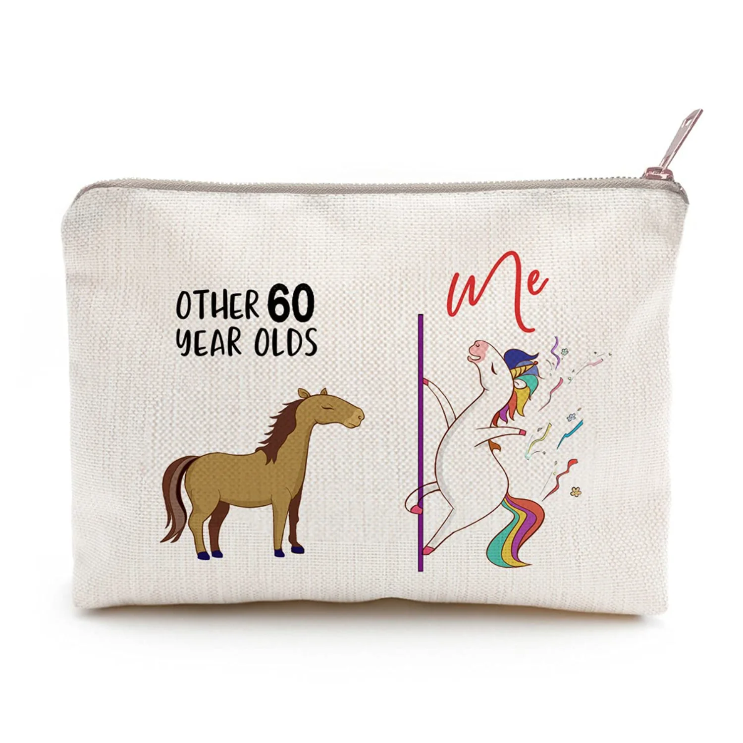 60th Birthday Gift For Woman Makeup Bag For 60 Year Old Funny Gift For 60th Birthday  60 Year Olds Me Cosmetic Bag