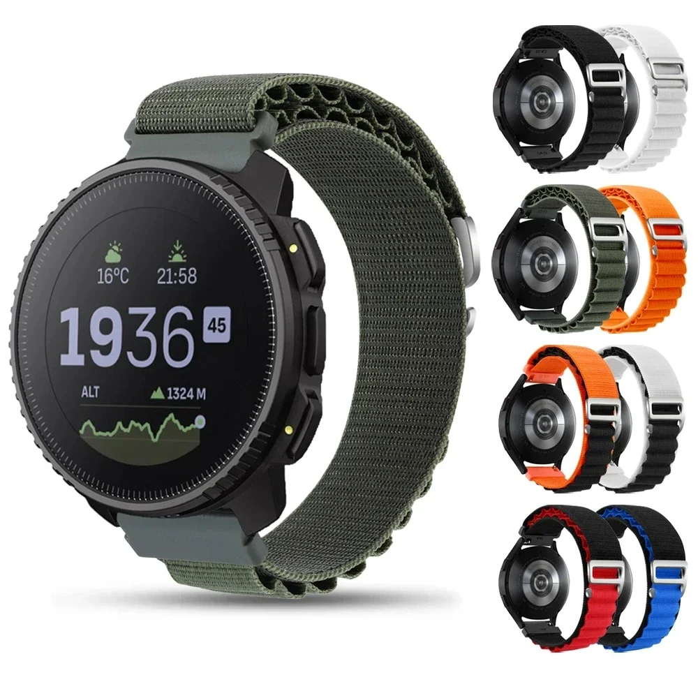 حزام ساعة عمودي لسونتو 9 الذروة برو ، نايلون الرياضة الفرقة ، استبدال حزام الساعات ، حزام الساعات ، 22 مللي متر