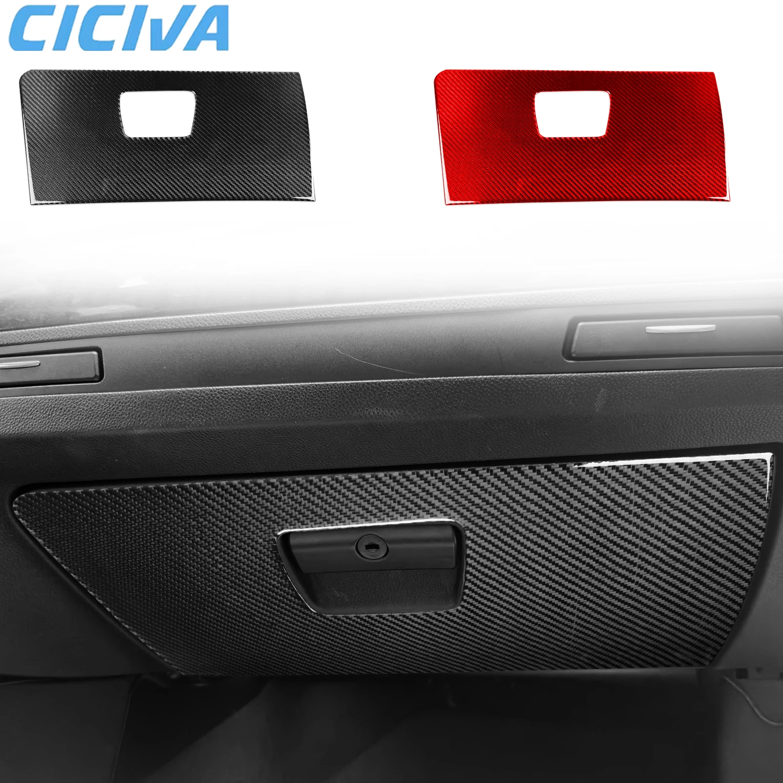 

For BMW 3 Series E90 2005-2012 Carbon Fiber Co-pilot Glove Storage Panel Decorative Cover Sticker Car Accessories Interior Trim