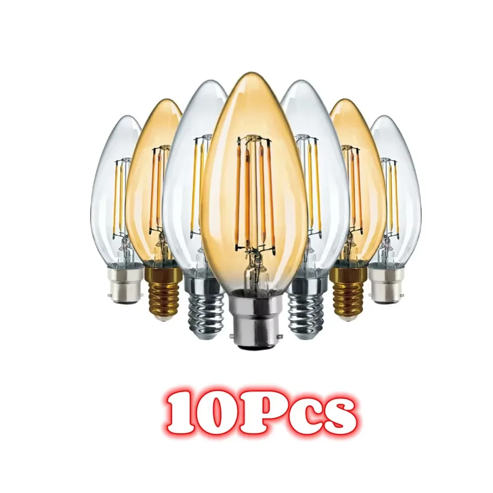 

10 шт / пакет E12 E14 Led Лампочки AC220V Edison Лампочки - ретро - лампы 2200K Гостиная осветительная лампа - лампочка Led Теплый белый Быстрая доставка 6 - 8 дней Доставка бесплатно