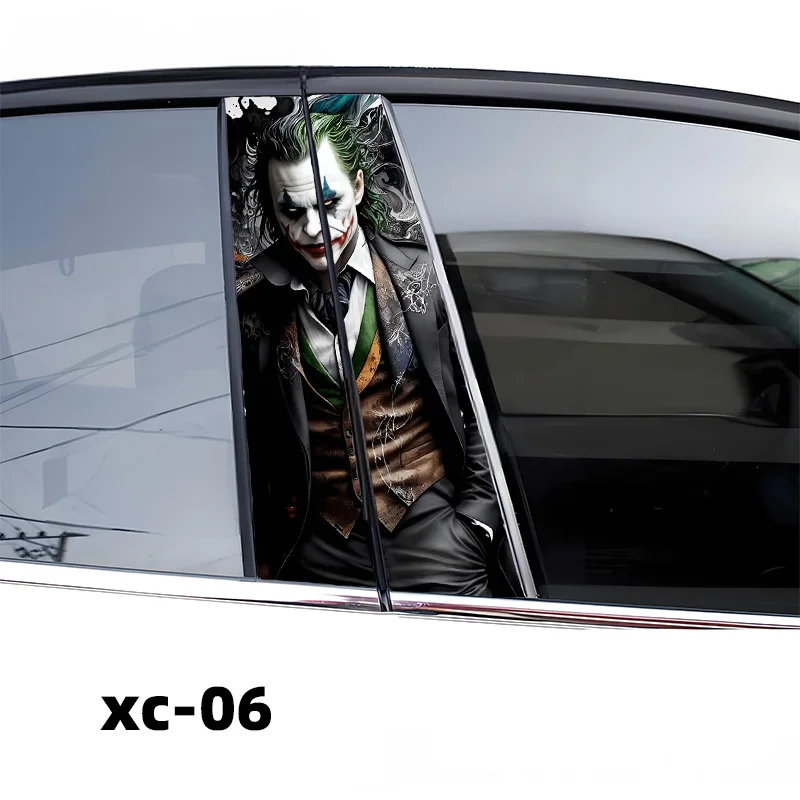 1Pc/2 Stuks Graffiti Grappige Joker Zo Serieuze Auto Stickers Waterdichte Auto Vinyl Stickers Anime Decoratie Voor Auto B-Stijl