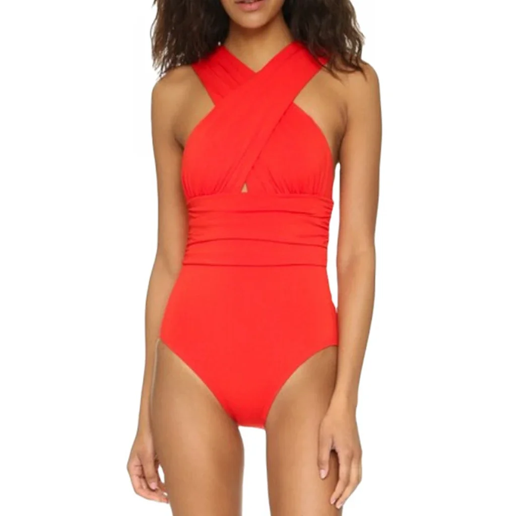 

Черный цельный купальник 2025 с рюшами и контролем живота, женский купальник, купальный костюм, пляжная одежда, монокини, женские купальные костюмы