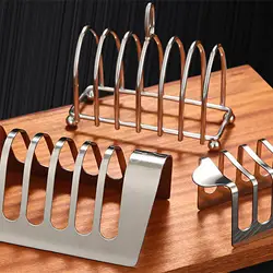 Toast Rack Show Fryer Accessories Food Display 6 Slice Slots Bread Holder Display Stand Housewares Layer Basket for Hotel Bakery
