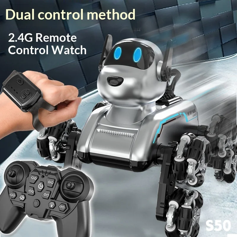 

Электрическая игрушка для собак с дистанционным управлением, механическая игрушка для собак, интеллектуальный альпинистский робот-трансформер, домашнее животное для детей