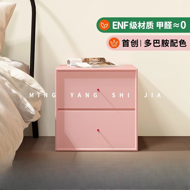 

Bedside table Modern simple household bedroom formaldehyde-free locker Children's bedside table Simple solid wood bedroom cabine