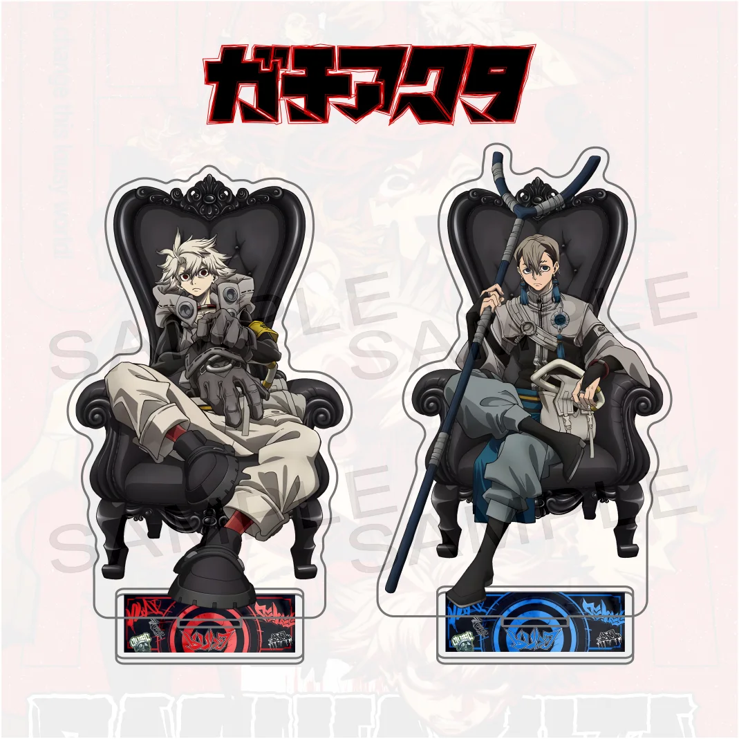 Gachiakuta CRUX Rudo Sinjin Enjin Special-shaped Acrylic Stand Keychain Throne Chair Design Desktop Decor Ideal Holiday Gift