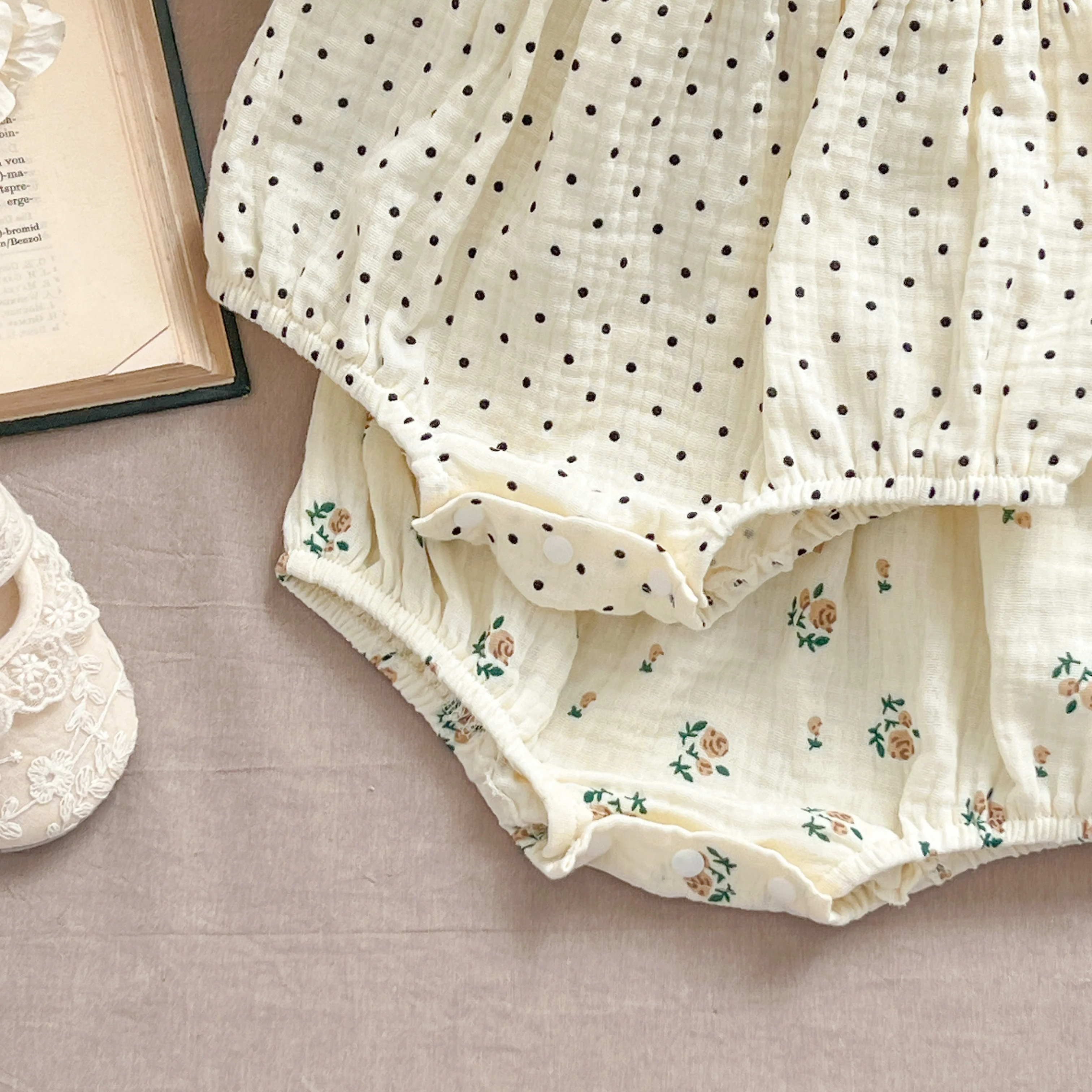 Sommer Outfit Kinder Baby Kleidung Baumwolle Ärmellose Strampler Neugeborene Mädchen Kleidung Kleinkinder Blume Bogen Kinder einteiliges Bodys – Detail 13