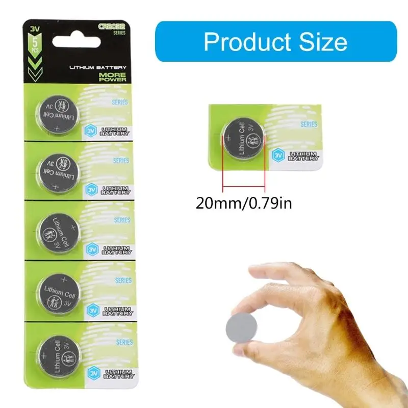 270B 5PCS/10PCS CR2032 Nút 3V Pin mật độ năng lượng cao CR2032 Pin cho các thiết bị và thiết bị điện tử