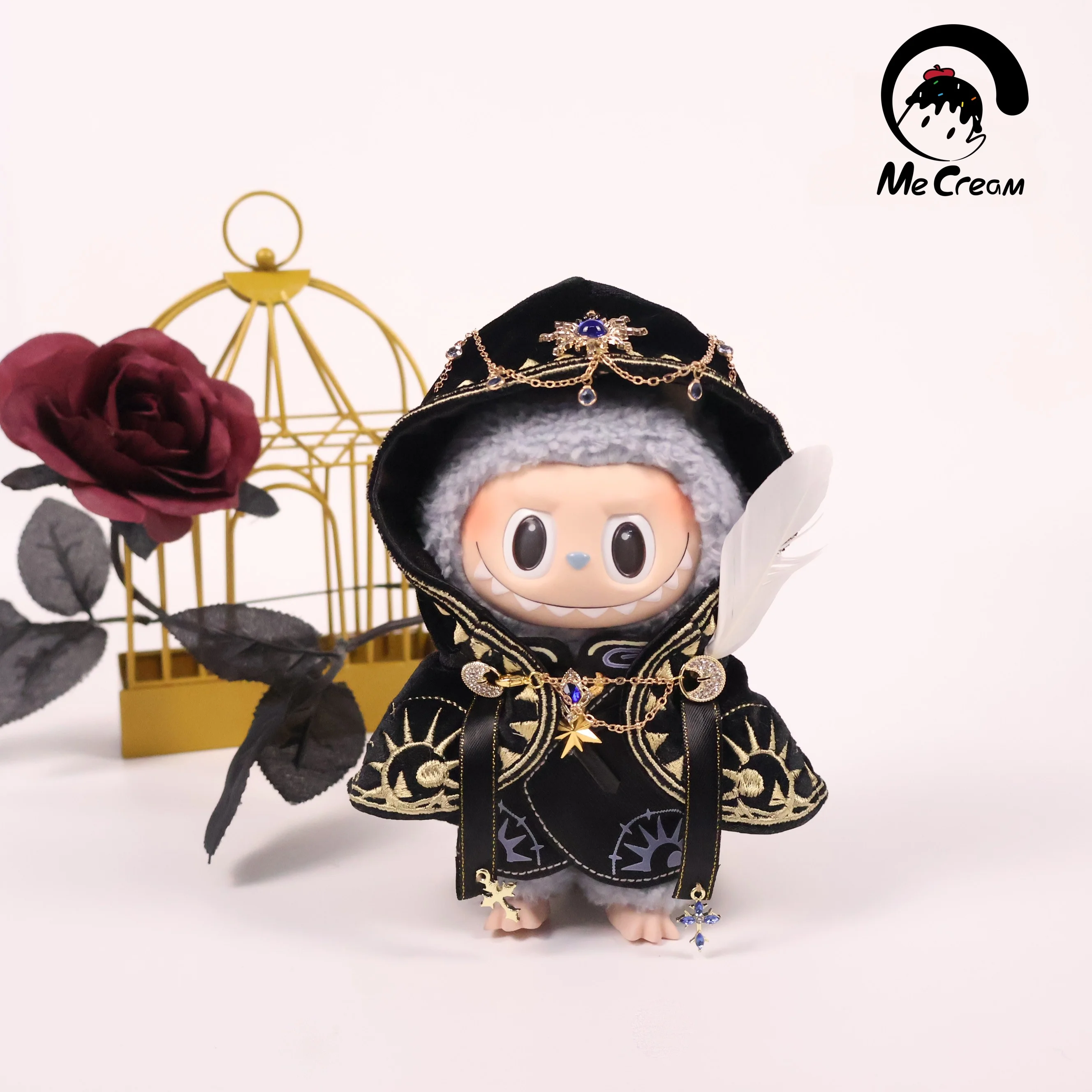 ชุดเสื้อคลุมสำหรับตุ๊กตา Labubu ผ้าฝ้าย ชุดเสื้อคลุมสำหรับพิธีกรรมทางศาสนา ผ้าคลุมสำหรับพิธีกรรม ผ้าคลุมเวทมนตร์ เสื้อผ้าตุ๊กตา มีสินค้าในสต็อก อุปกรณ์เสริมสำหรับตุ๊กตา