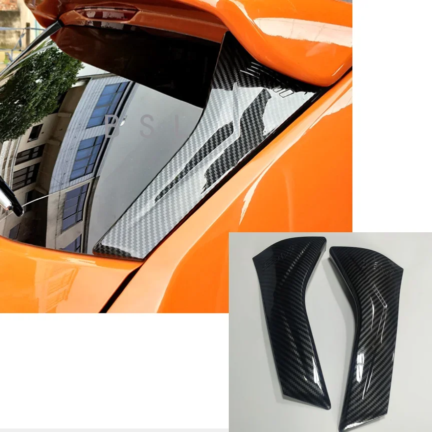 

Carbon Fiber Stijl Achterruit Side Spoiler Wing Strip Bescherming Trim Voor Subaru Xv 2018-2020