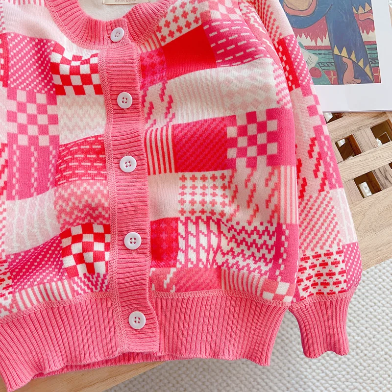 الأطفال الفتيات سترة سترة الخريف المخملية منقوشة طفل أطفال بنات ملابس خارجية معطف الكورية الرضع بابيس الفتيات المفتوحة غرزة معطف